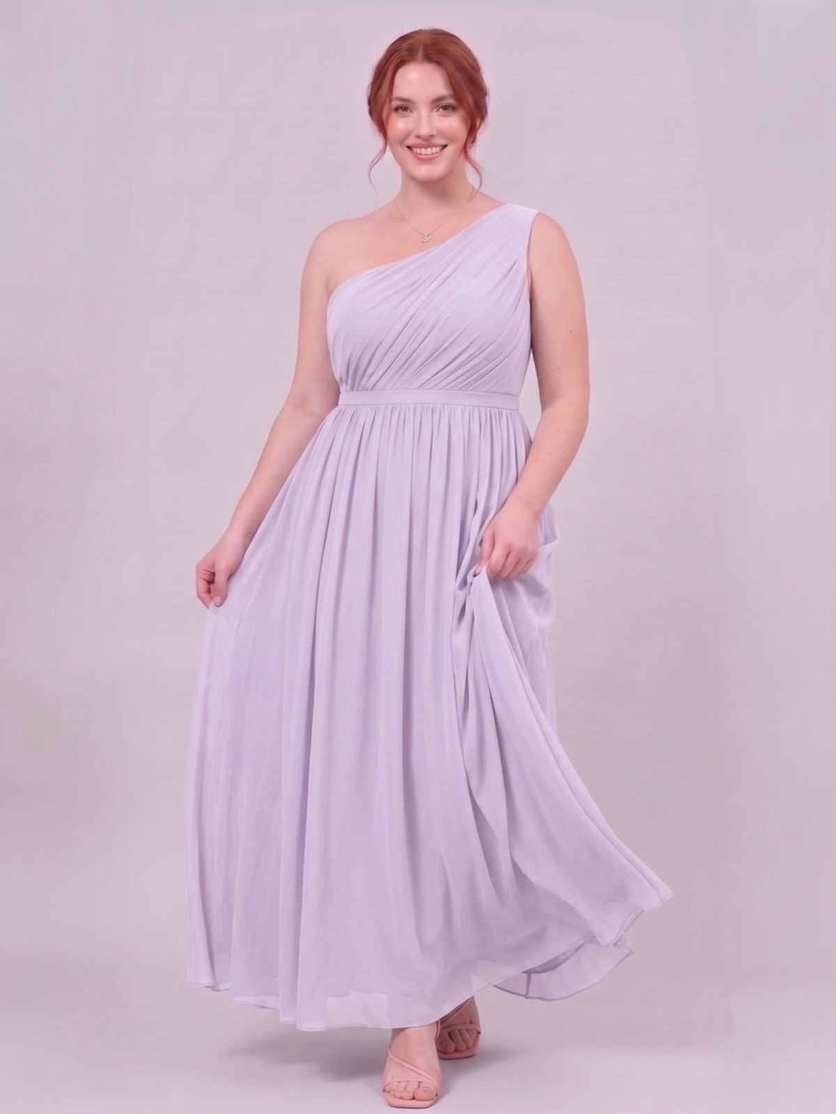 Larui  Plus-Size Women's One-Shoulder  Dress