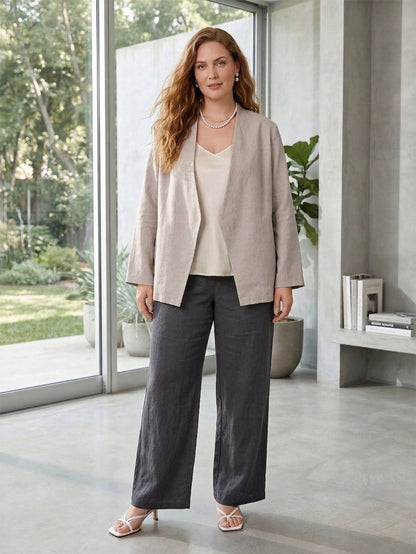 Larui Plus Size Shaped Blazer For Women