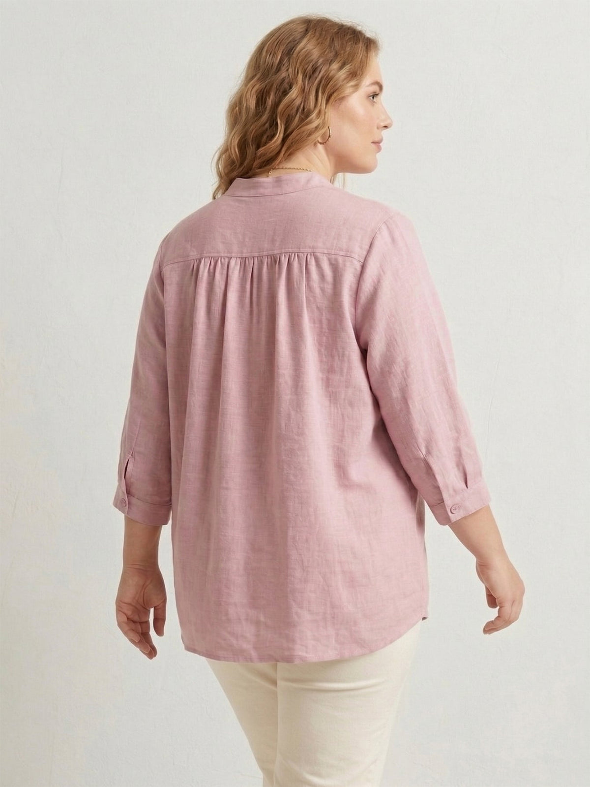 Larui Plus Size Women's Linen Shirt