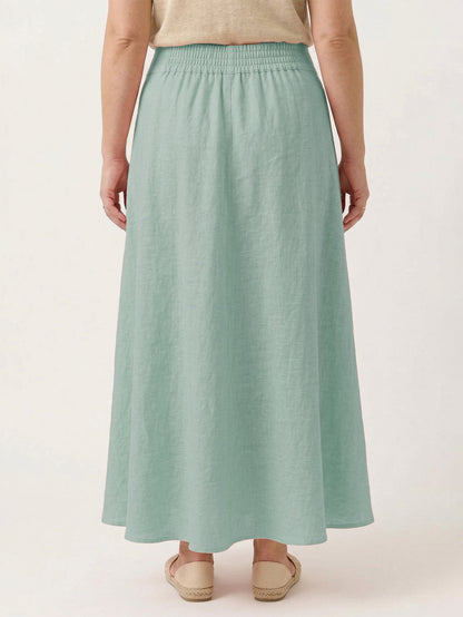 Larui Plus Size Linen A-line Skirt