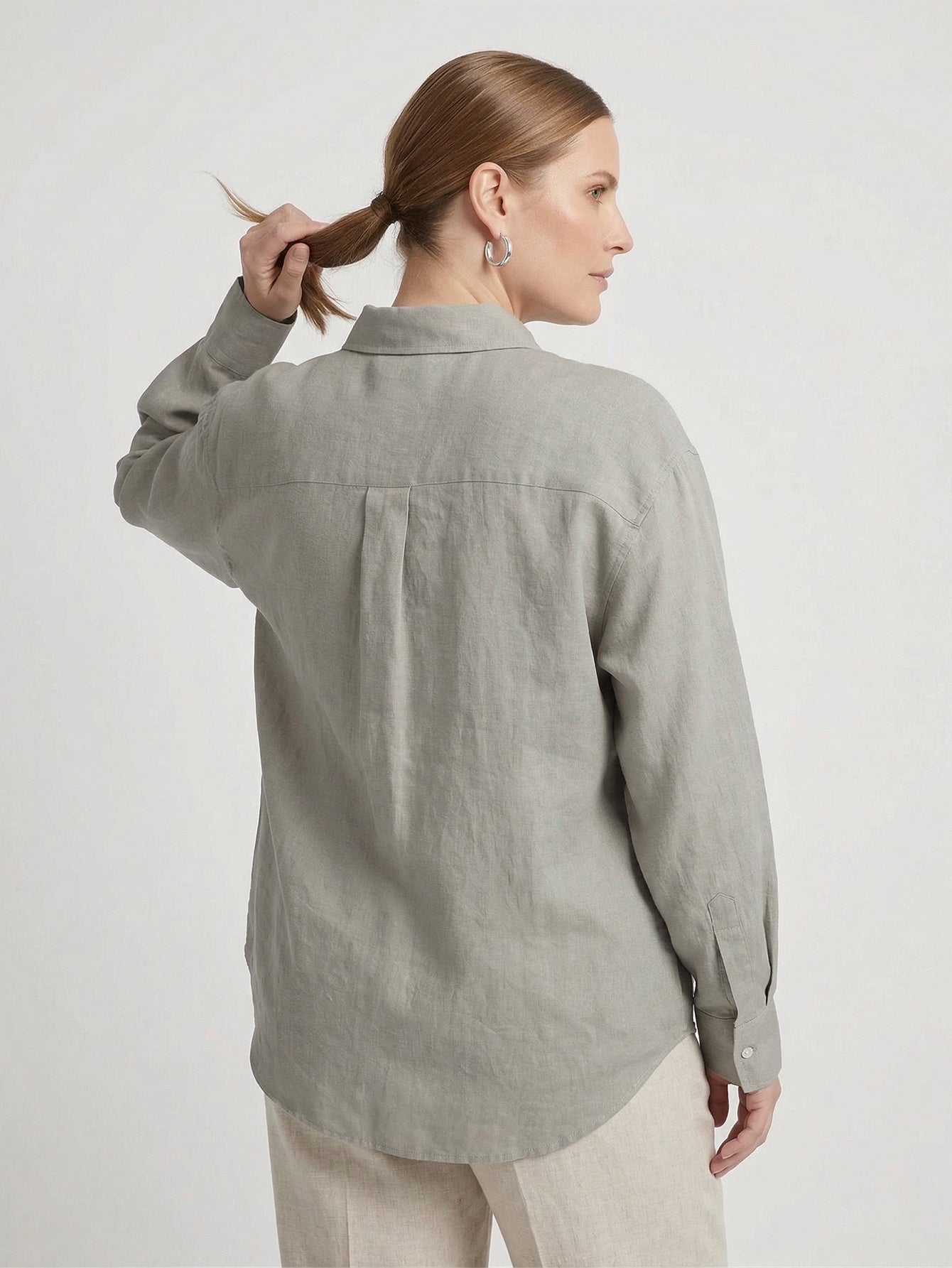 Larui Plus Size Women’s Linen Shirt