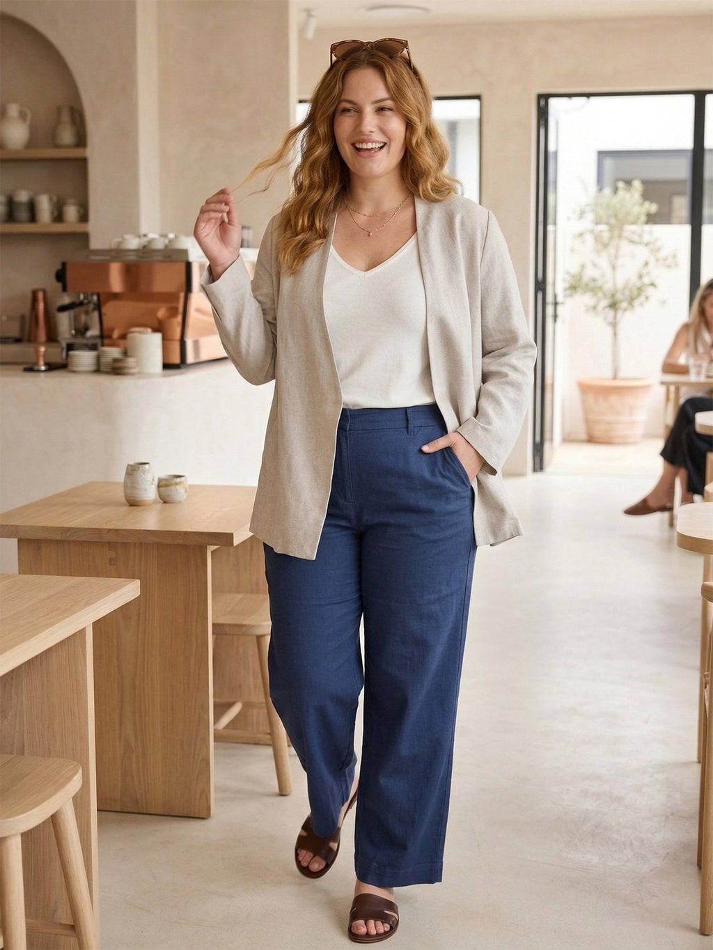 Larui Plus Size Shaped Blazer For Women