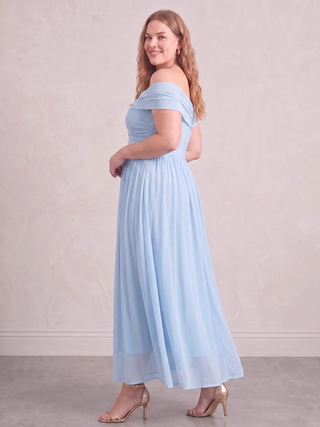 Larui Plus Size Off Shoulder A-Line Dress