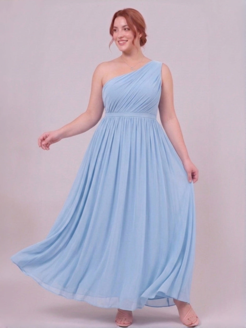 Larui  Plus-Size Women's One-Shoulder  Dress