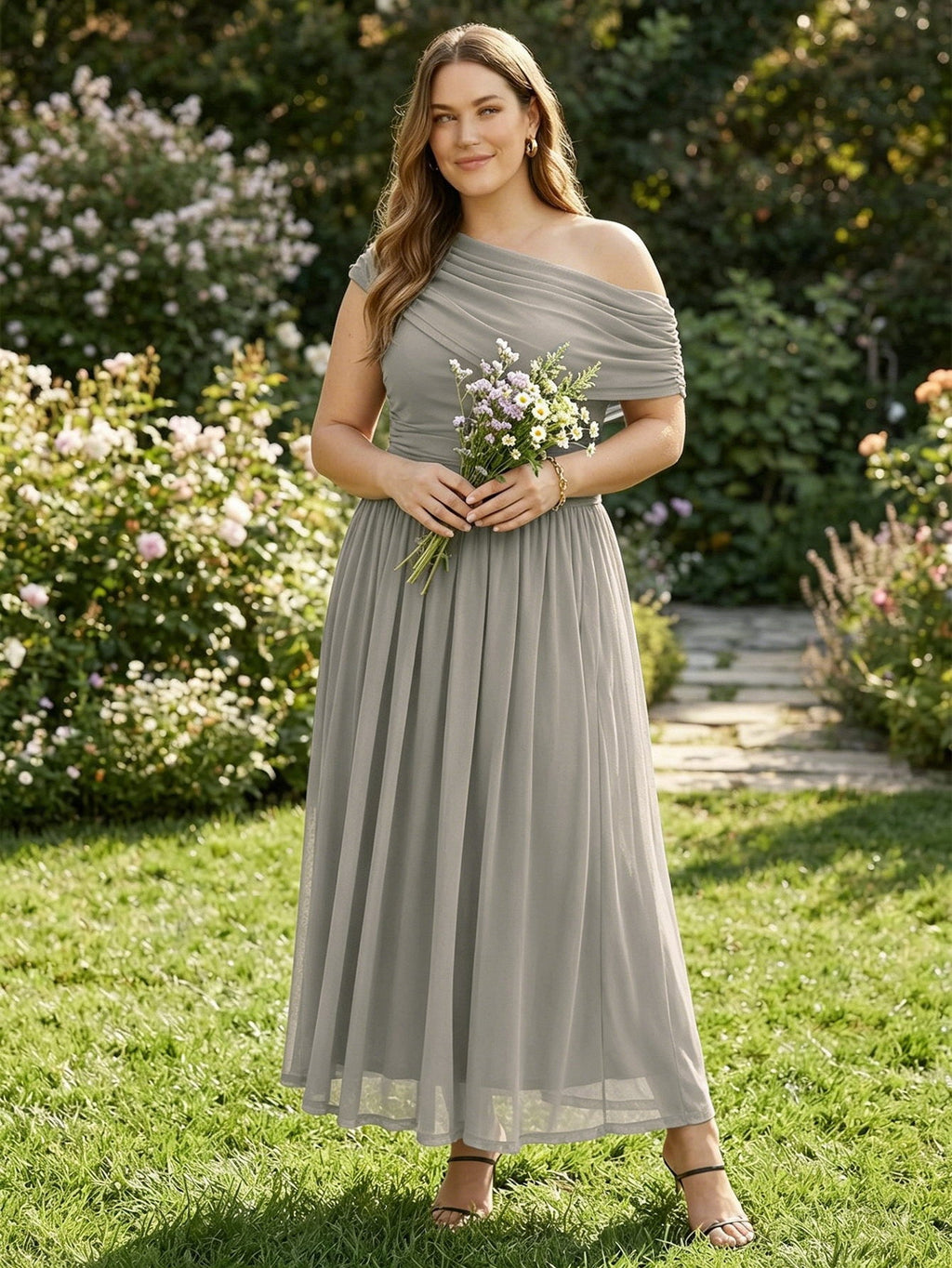Larui Plus Size Elegant A-Line Dress