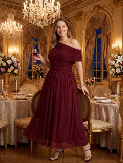 Larui Plus Size Elegant A-Line Dress
