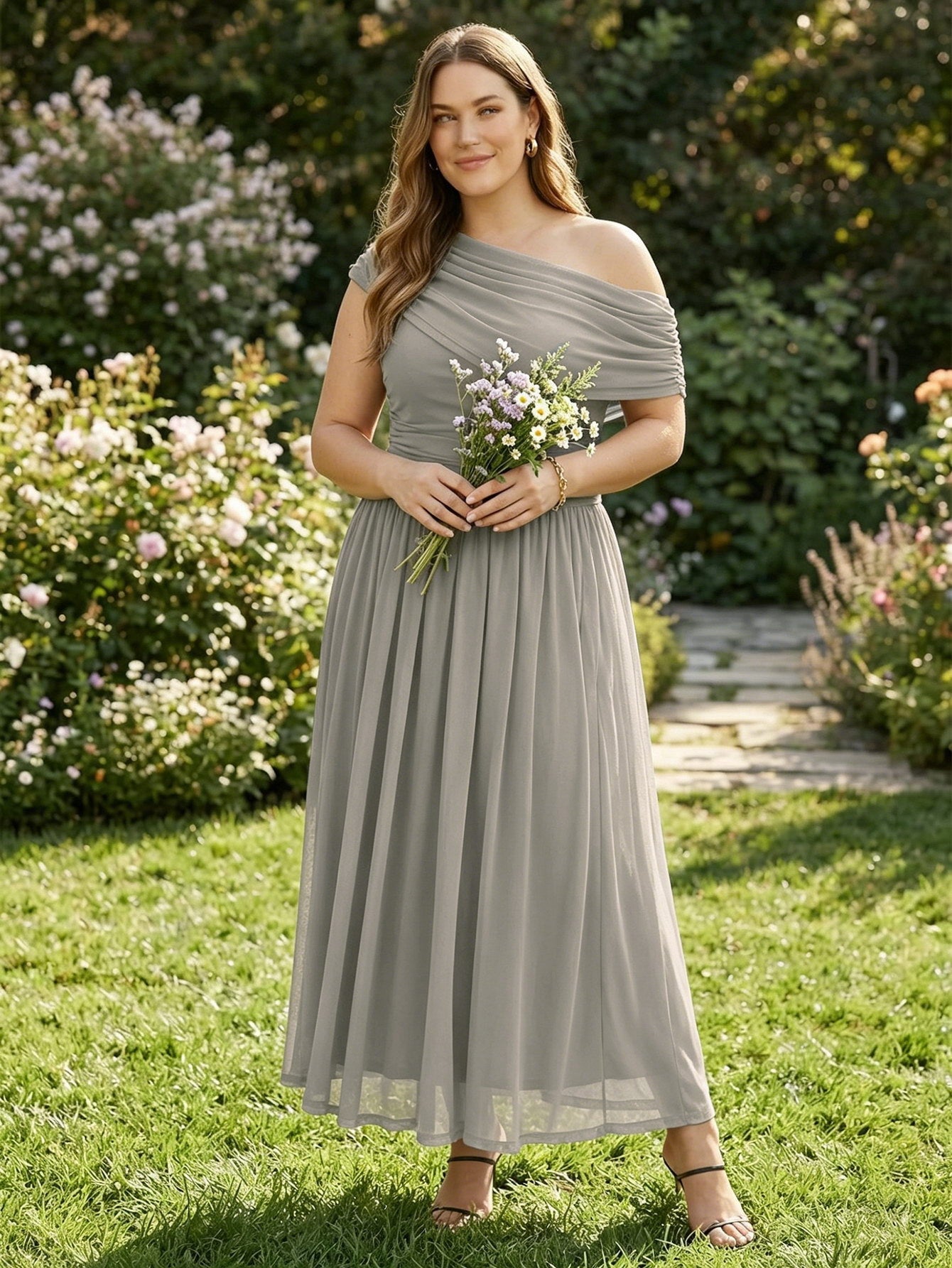 Larui Plus Size Elegant A-Line Dress