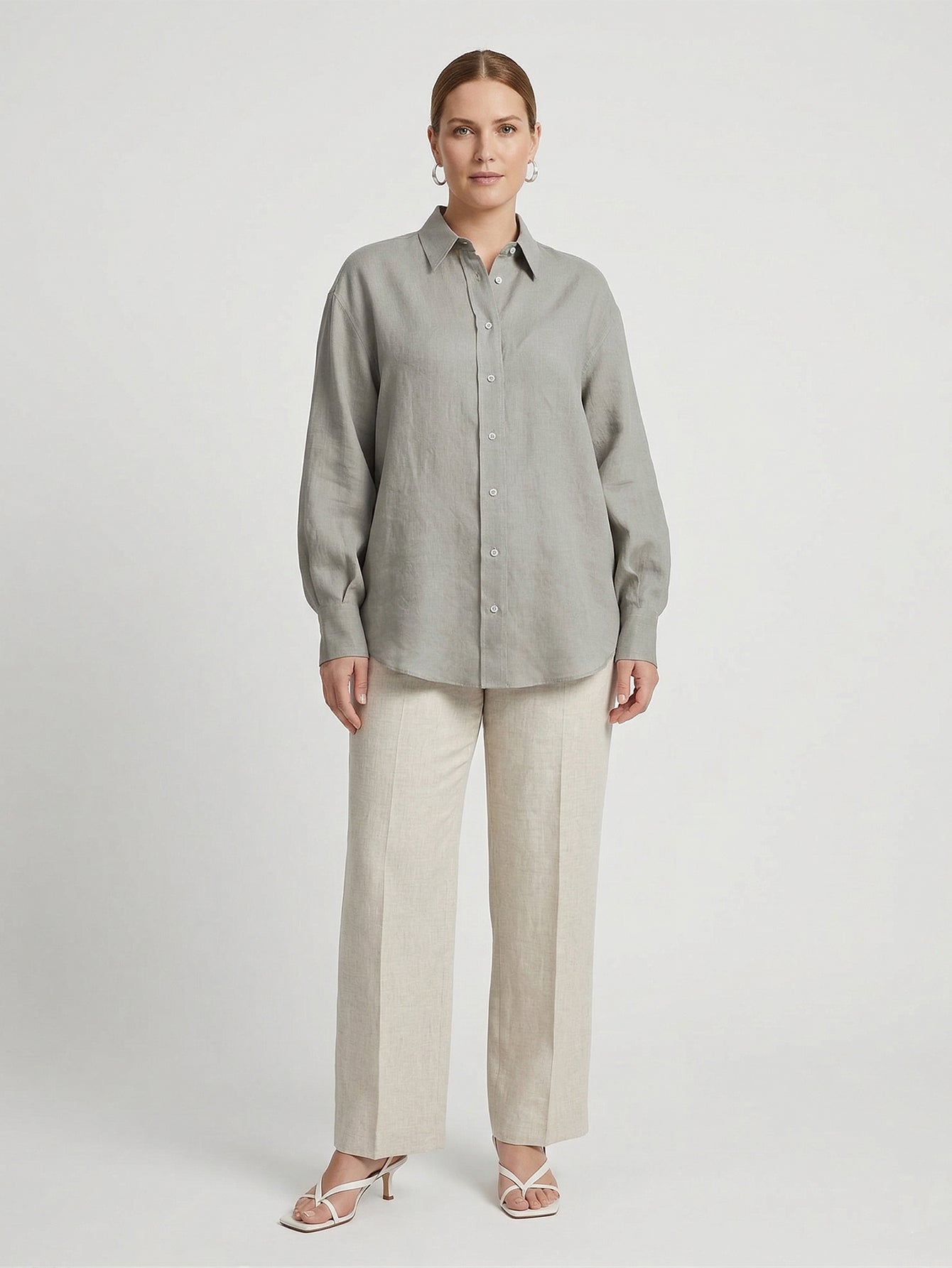 Larui Plus Size Women’s Linen Shirt