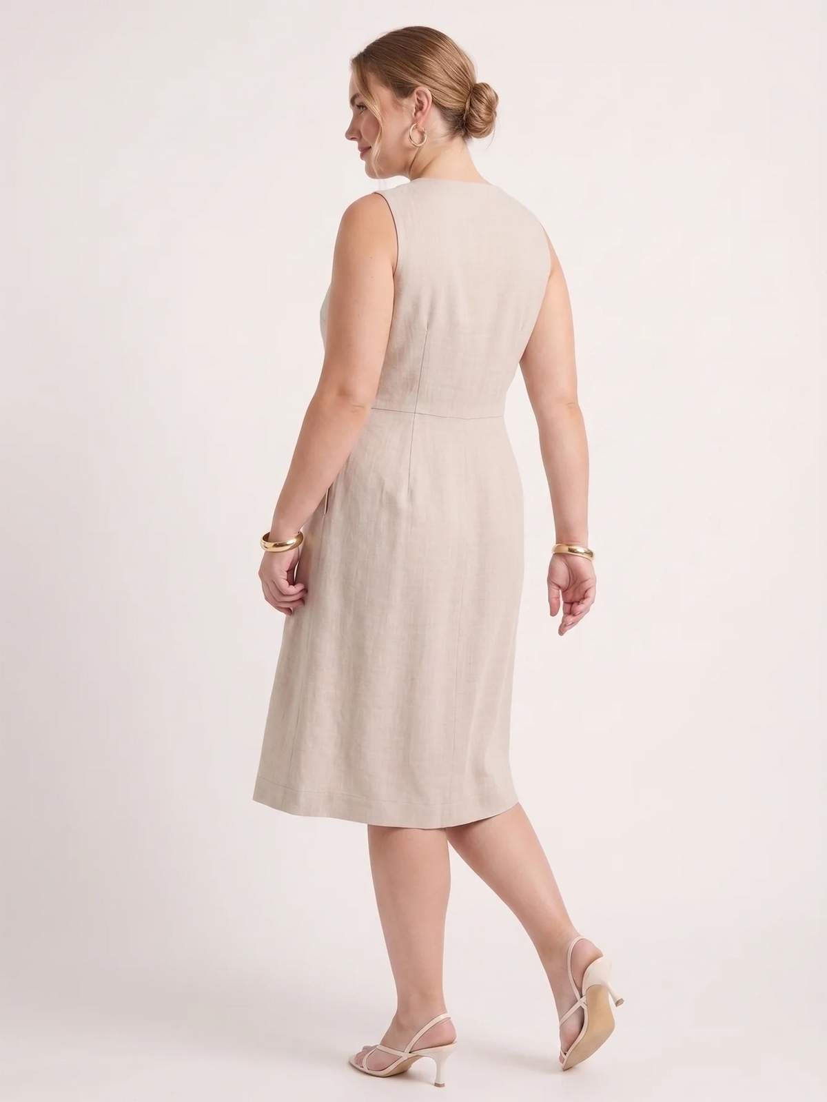 Larui Plus Size Women's Elegant Linen Dress For Commuting