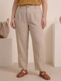 Larui Plus Size Women's Linen Pocket Full Length Pants