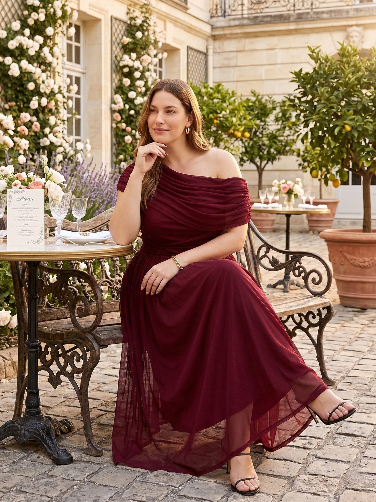 Larui Plus Size Elegant A-Line Dress