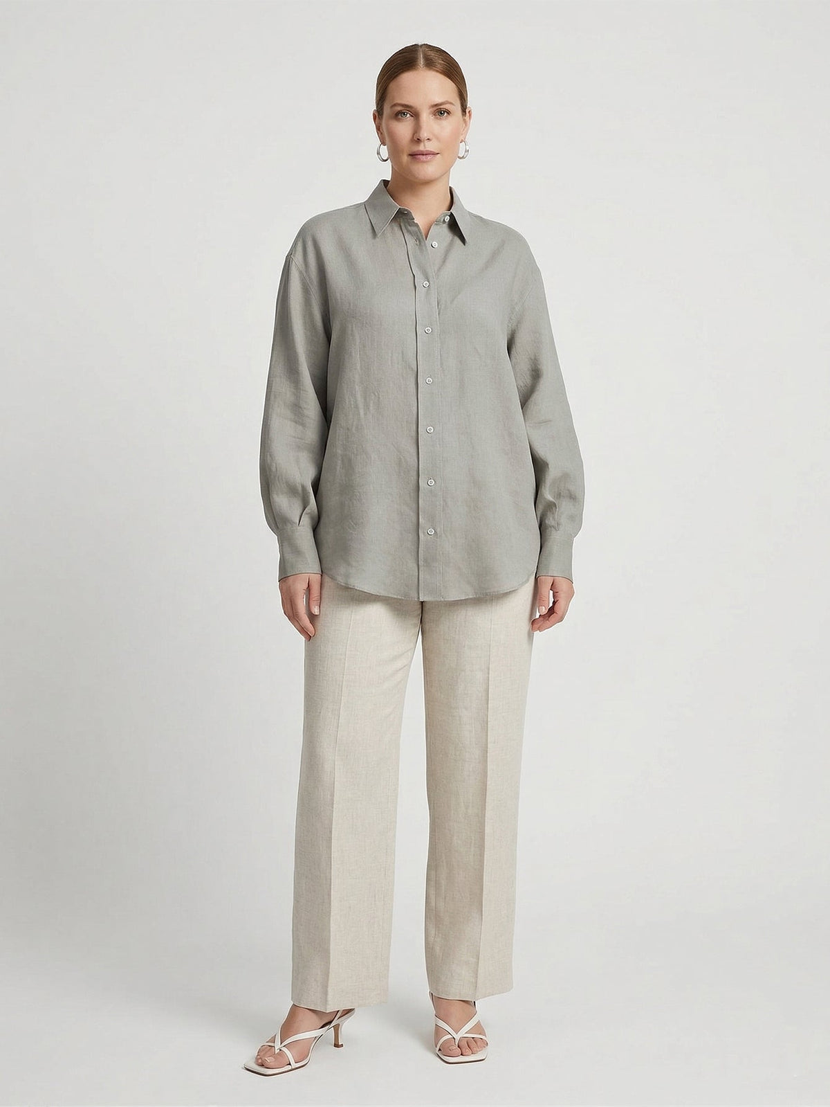 Larui Plus Size Women’s Linen Shirt