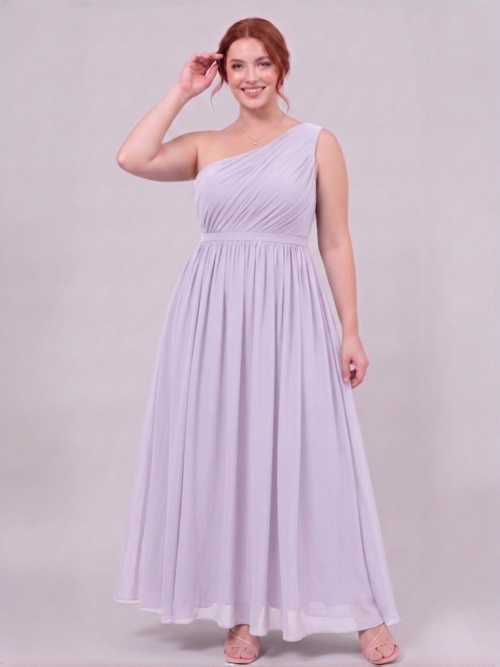 Larui  Plus-Size Women's One-Shoulder  Dress