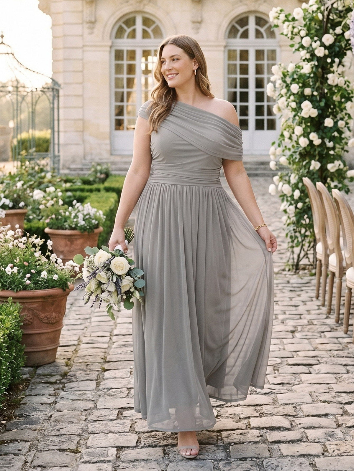 Larui Plus Size Elegant A-Line Dress