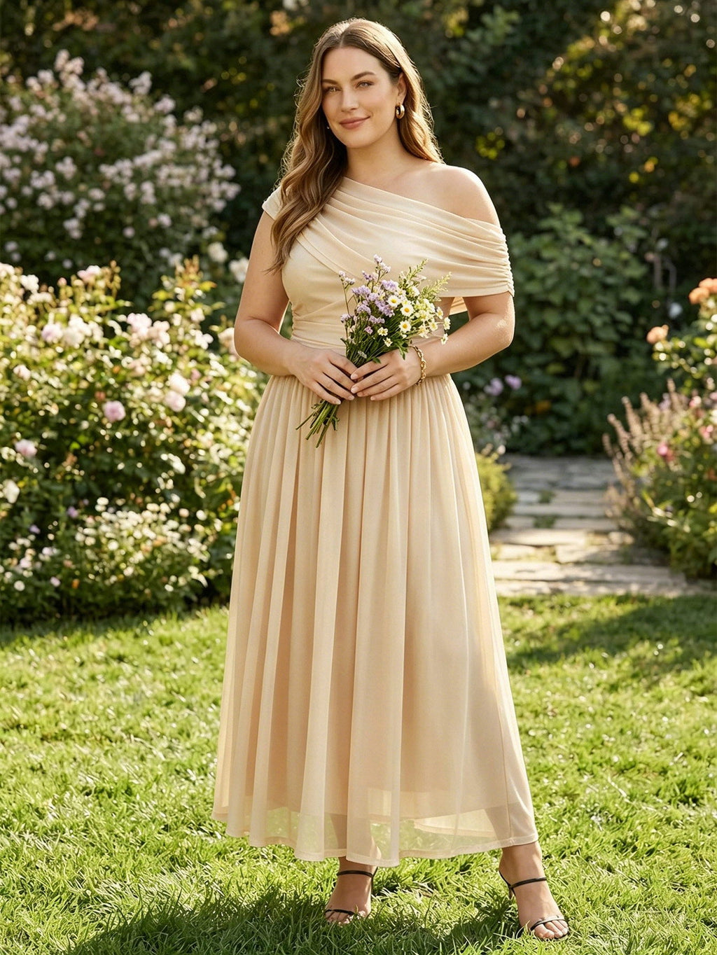 Larui Plus Size Elegant A-Line Dress