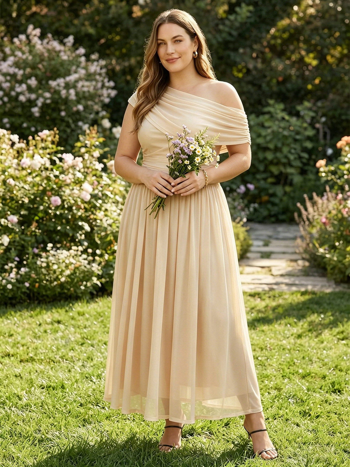 Larui Plus Size Elegant A-Line Dress