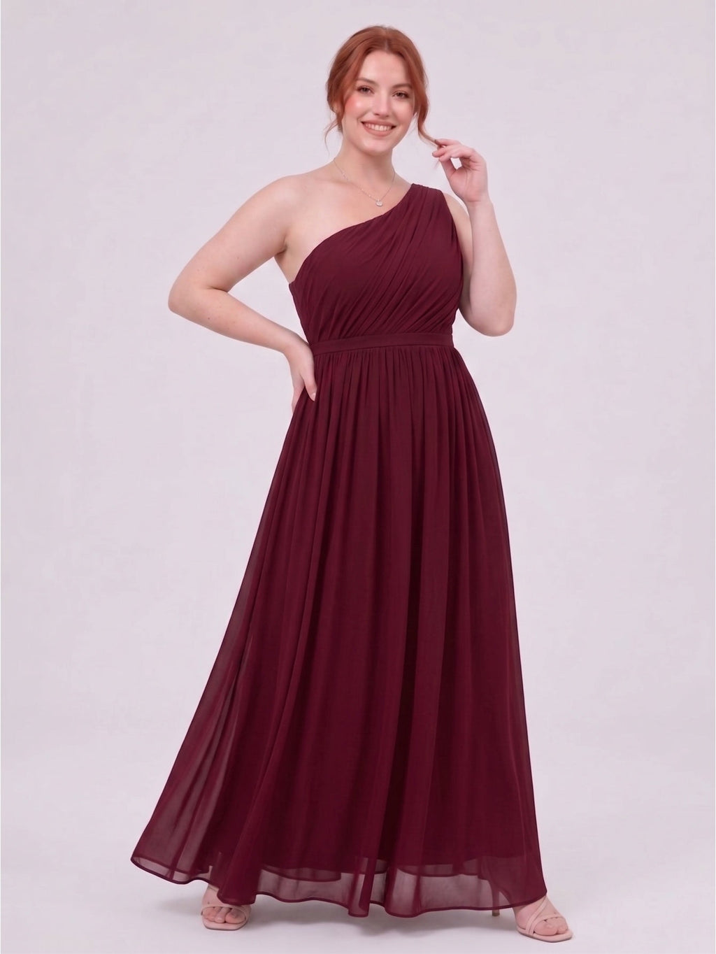 Larui  Plus-Size Women's One-Shoulder  Dress
