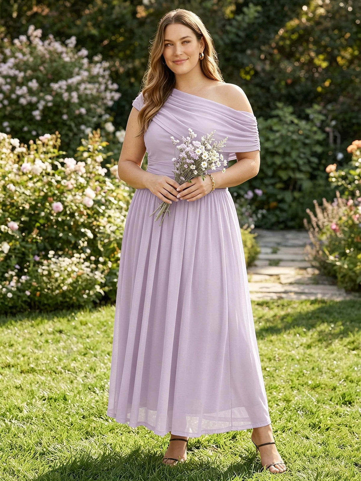 Larui Plus Size Elegant A-Line Dress