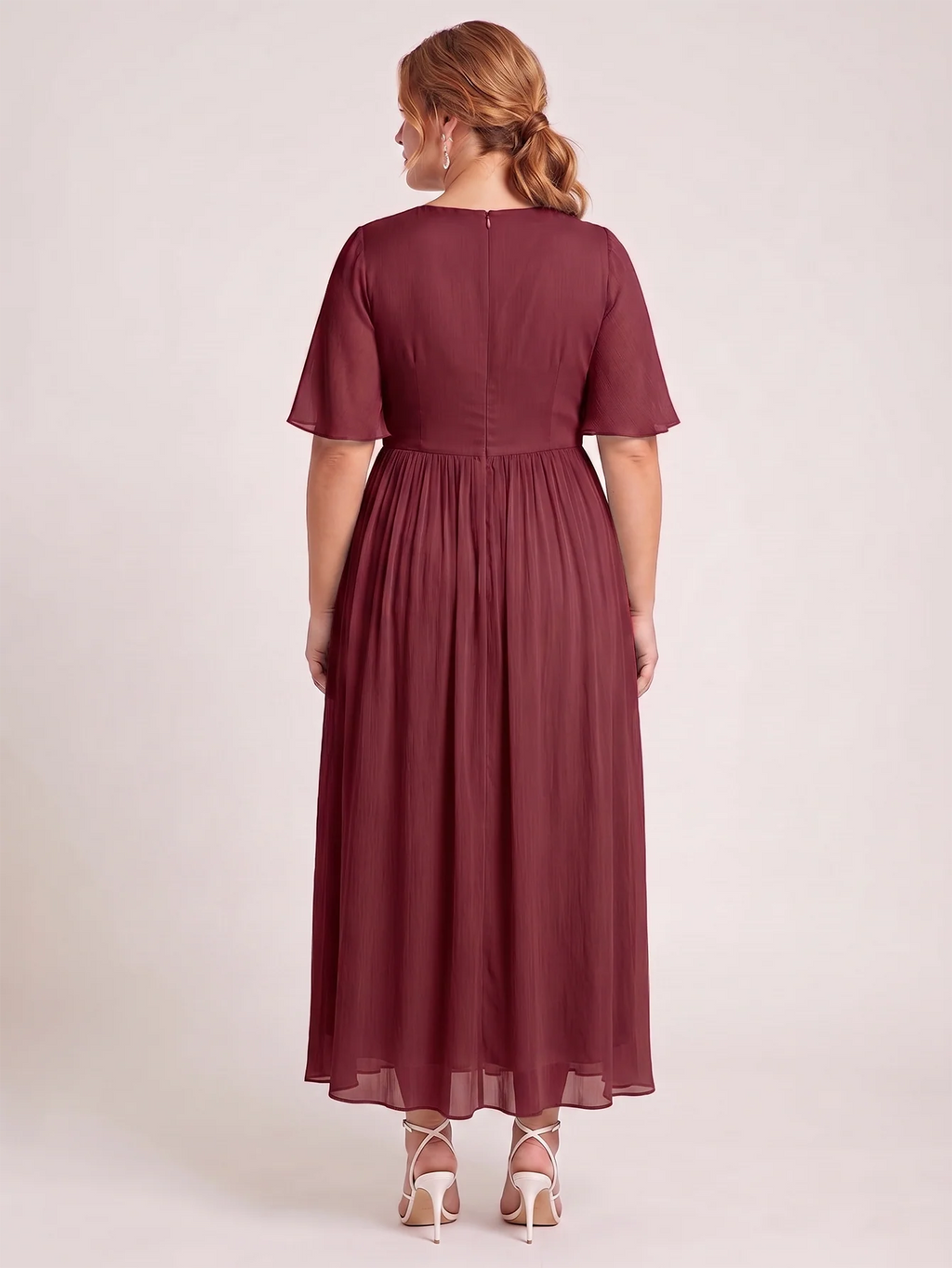 Larui Plus Size Women's Chiffon Dress