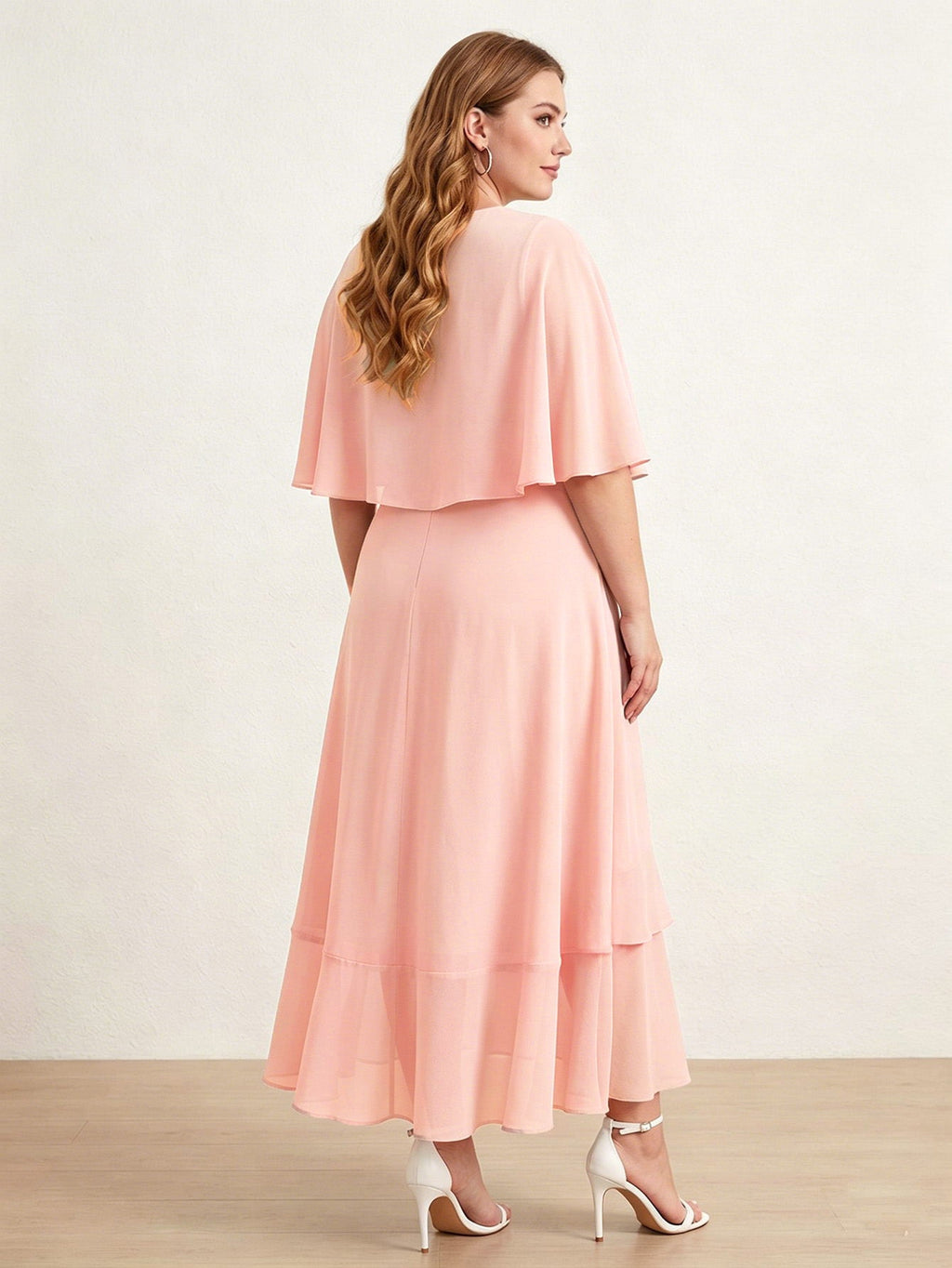Larui Plus Size Women‘s Chiffon Dress
