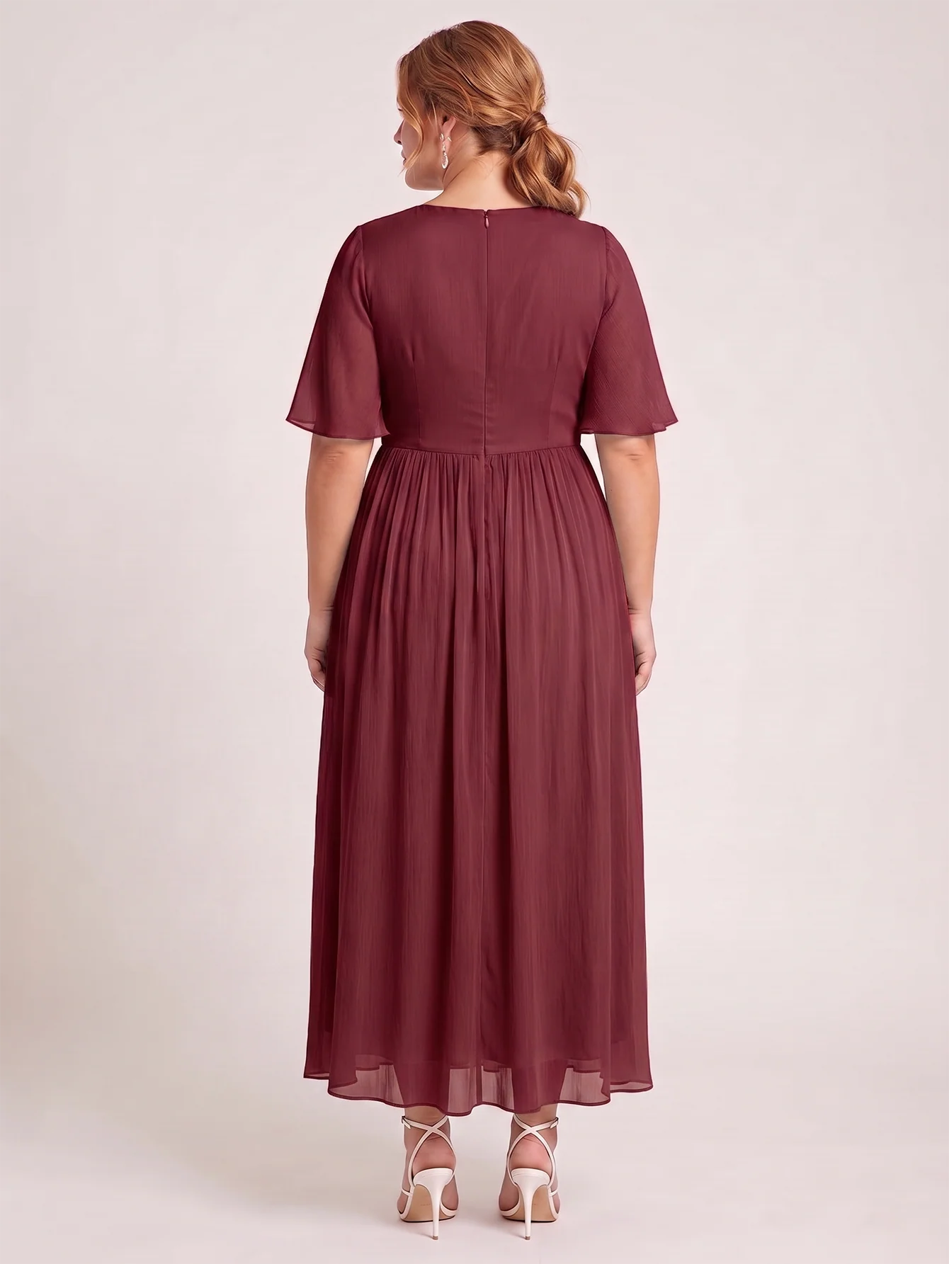 Larui Plus Size Women's Chiffon Dress