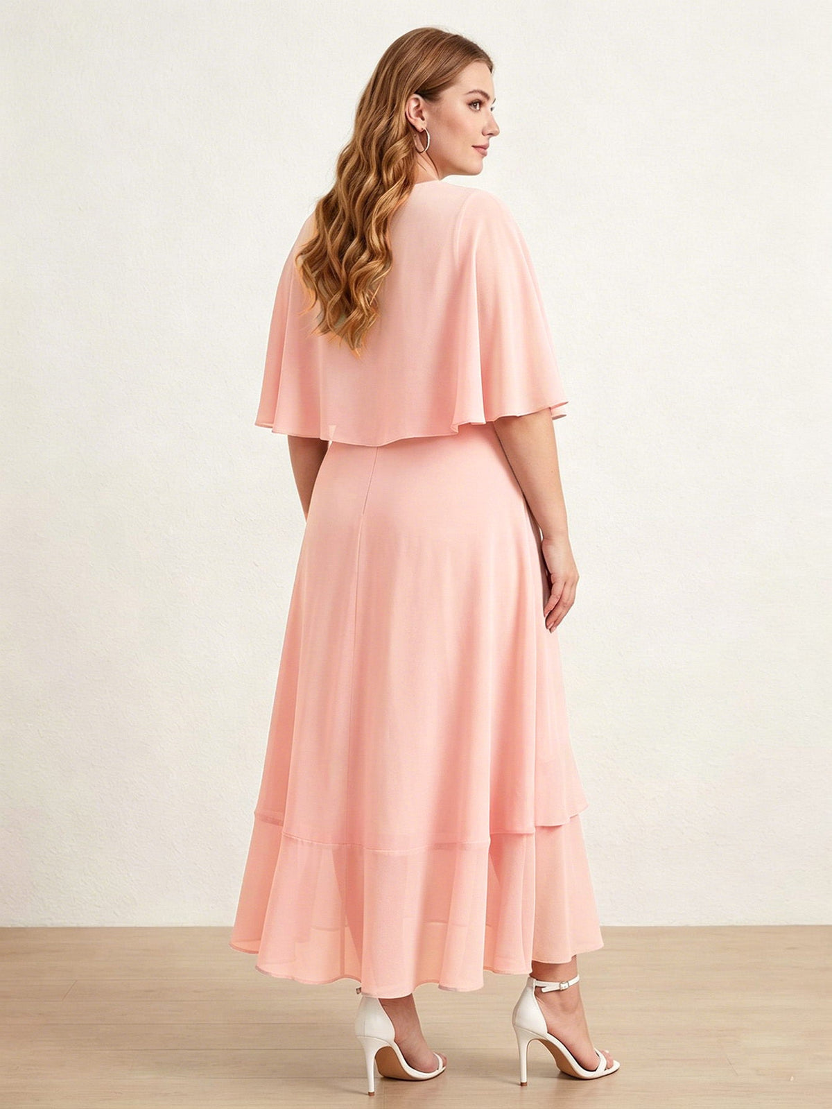 Larui Plus Size Women‘s Chiffon Dress