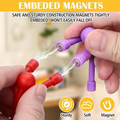 Magnetic Fidget Toys  Bright Solid Colors BPA-Free Sensory Building Fridge Kids Toys, Anxiety Fidgets, Relaxation, Mini Gifts, Sensory Products, Birthday Party Favors