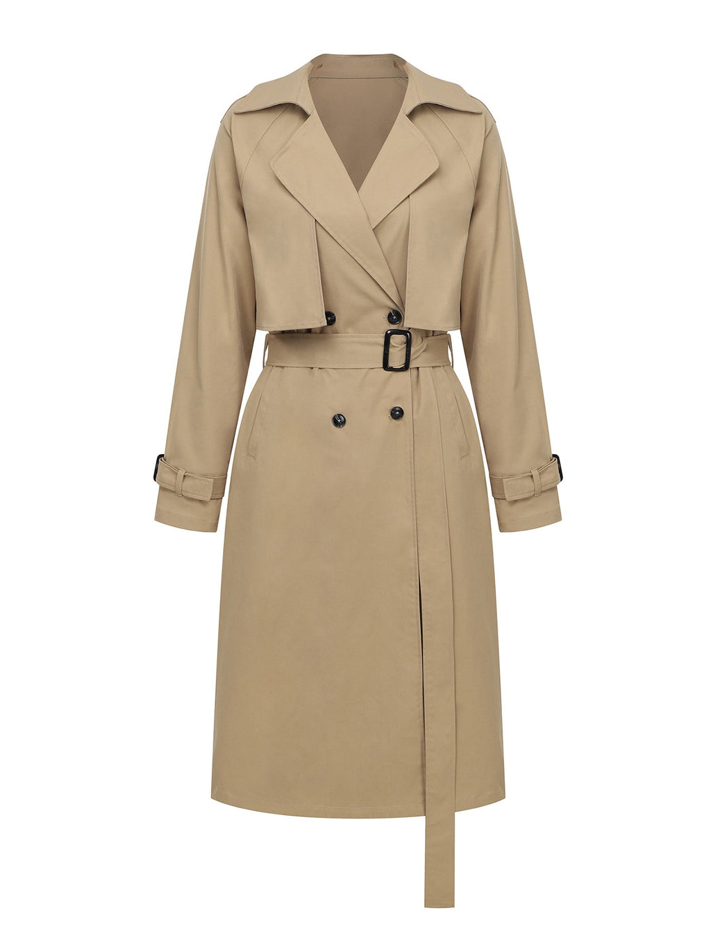 Larui Plus Size Women's Trench Coat