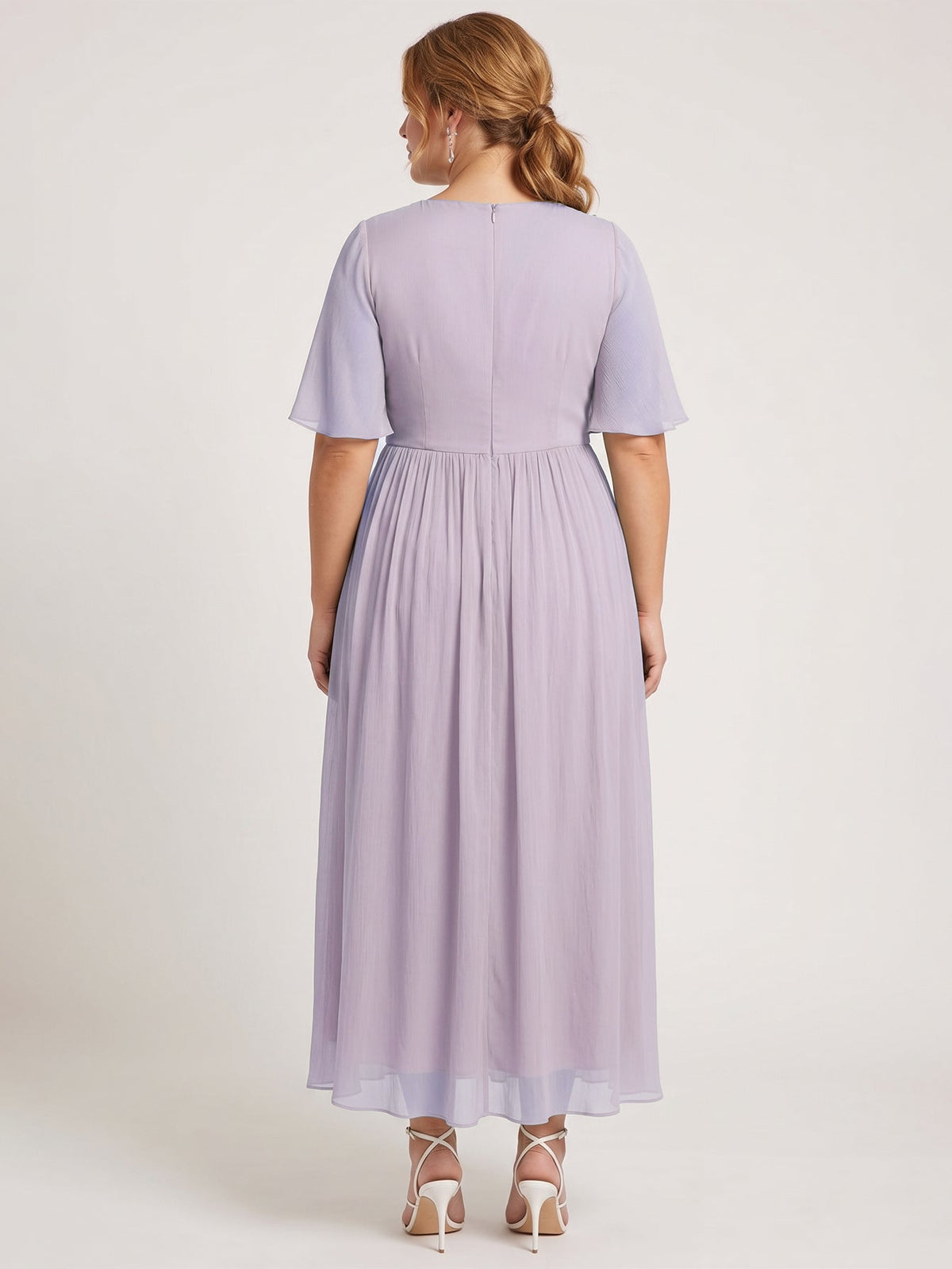 Larui Plus Size Women's Chiffon Dress