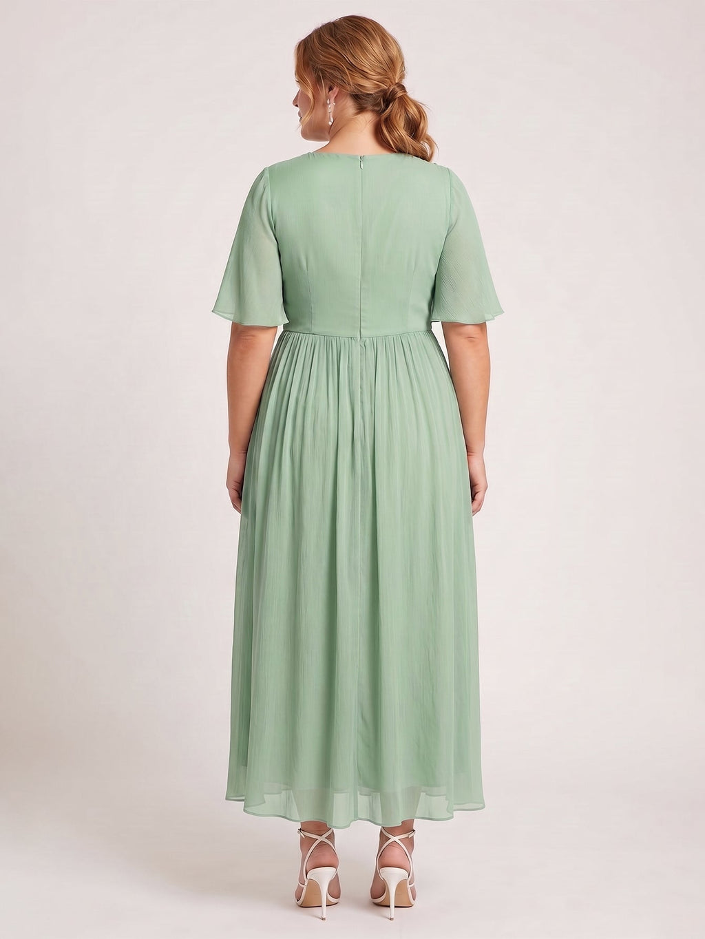Larui Plus Size Women's Chiffon Dress