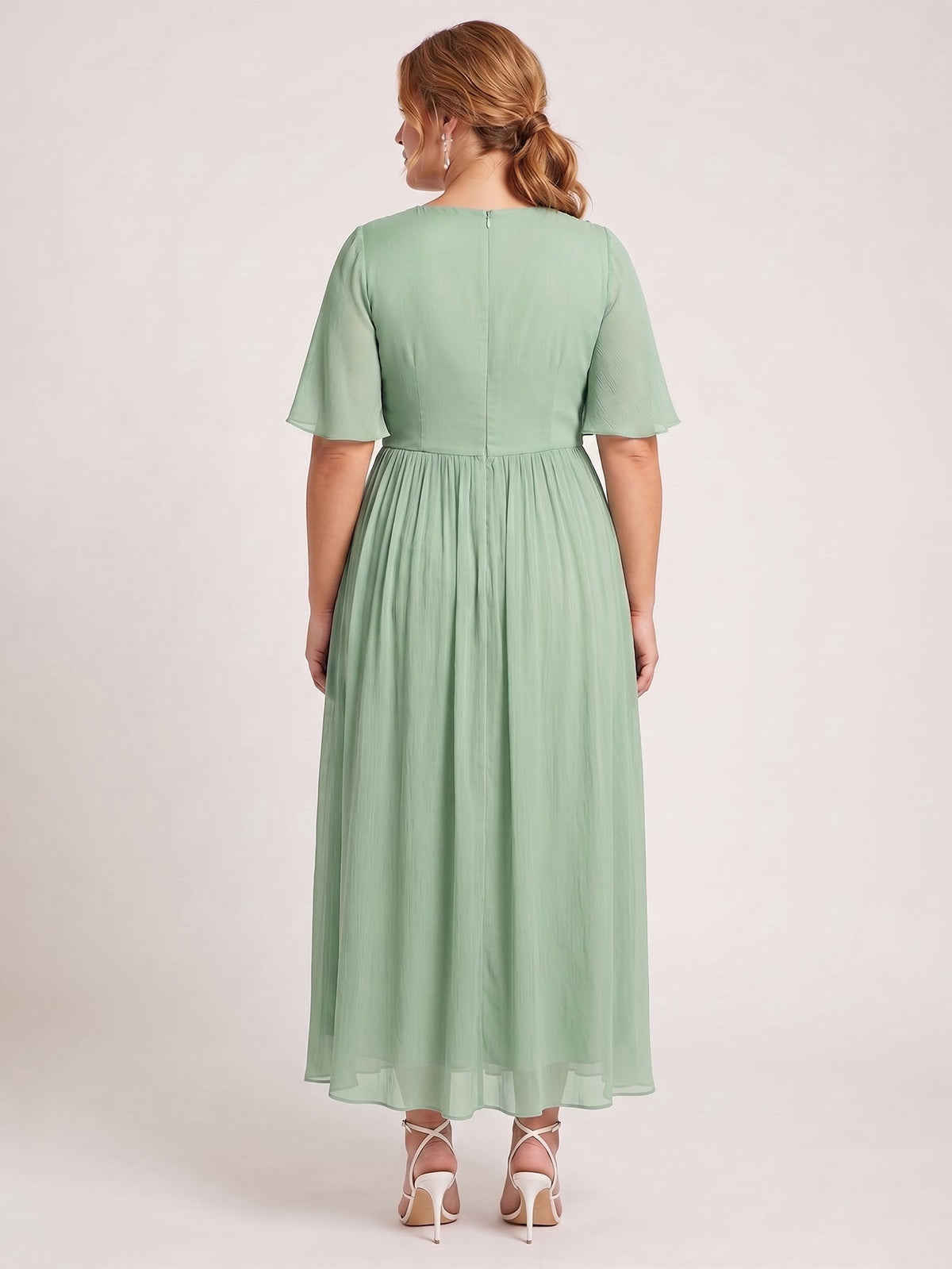Larui Plus Size Women's Chiffon Dress