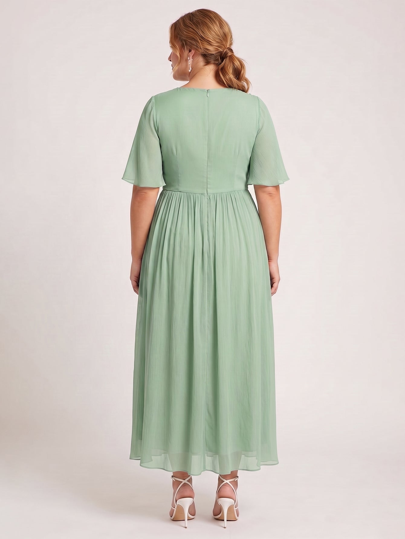Larui Plus Size Women's Chiffon Dress