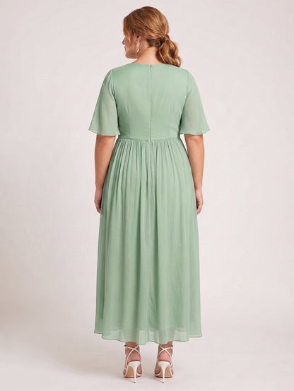 Larui Plus Size Women's Chiffon Dress