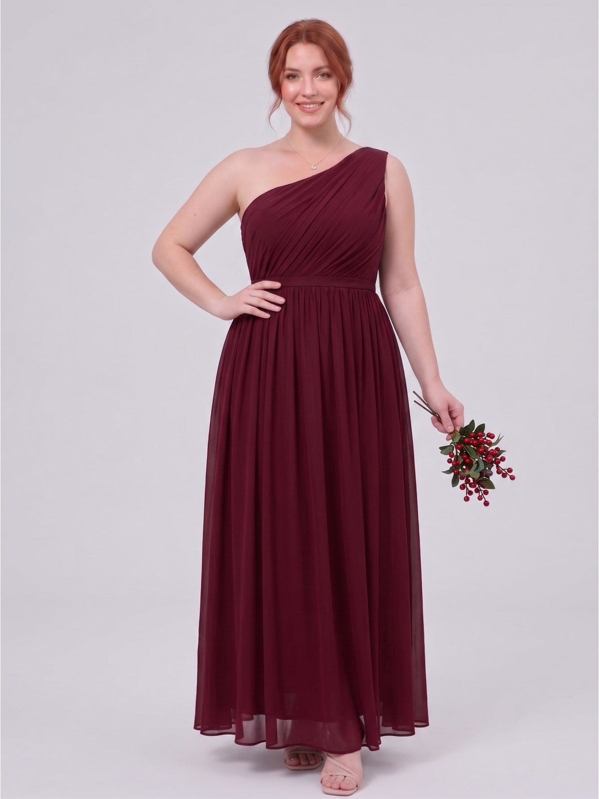 Larui  Plus-Size Women's One-Shoulder  Dress