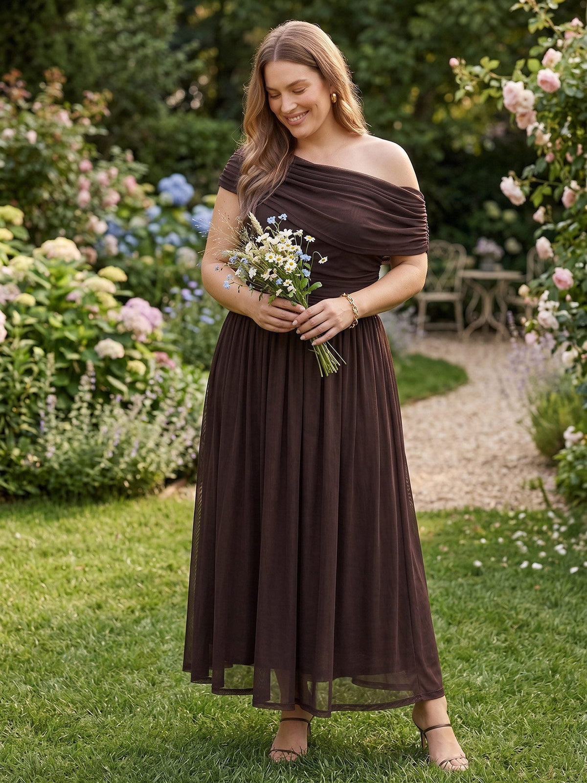 Larui Plus Size Elegant A-Line Dress