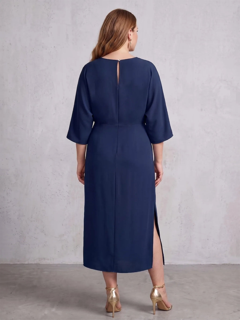 Larui Plus Size Women's Linen Pocket Dress