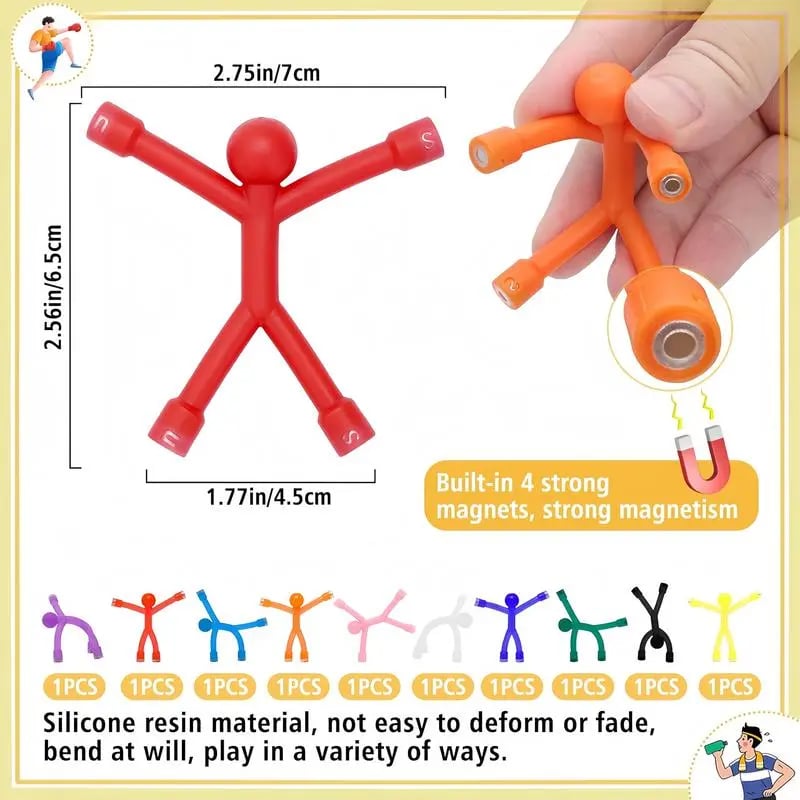 Magnetic Fidget Toys  Bright Solid Colors BPA-Free Sensory Building Fridge Kids Toys, Anxiety Fidgets, Relaxation, Mini Gifts, Sensory Products, Birthday Party Favors