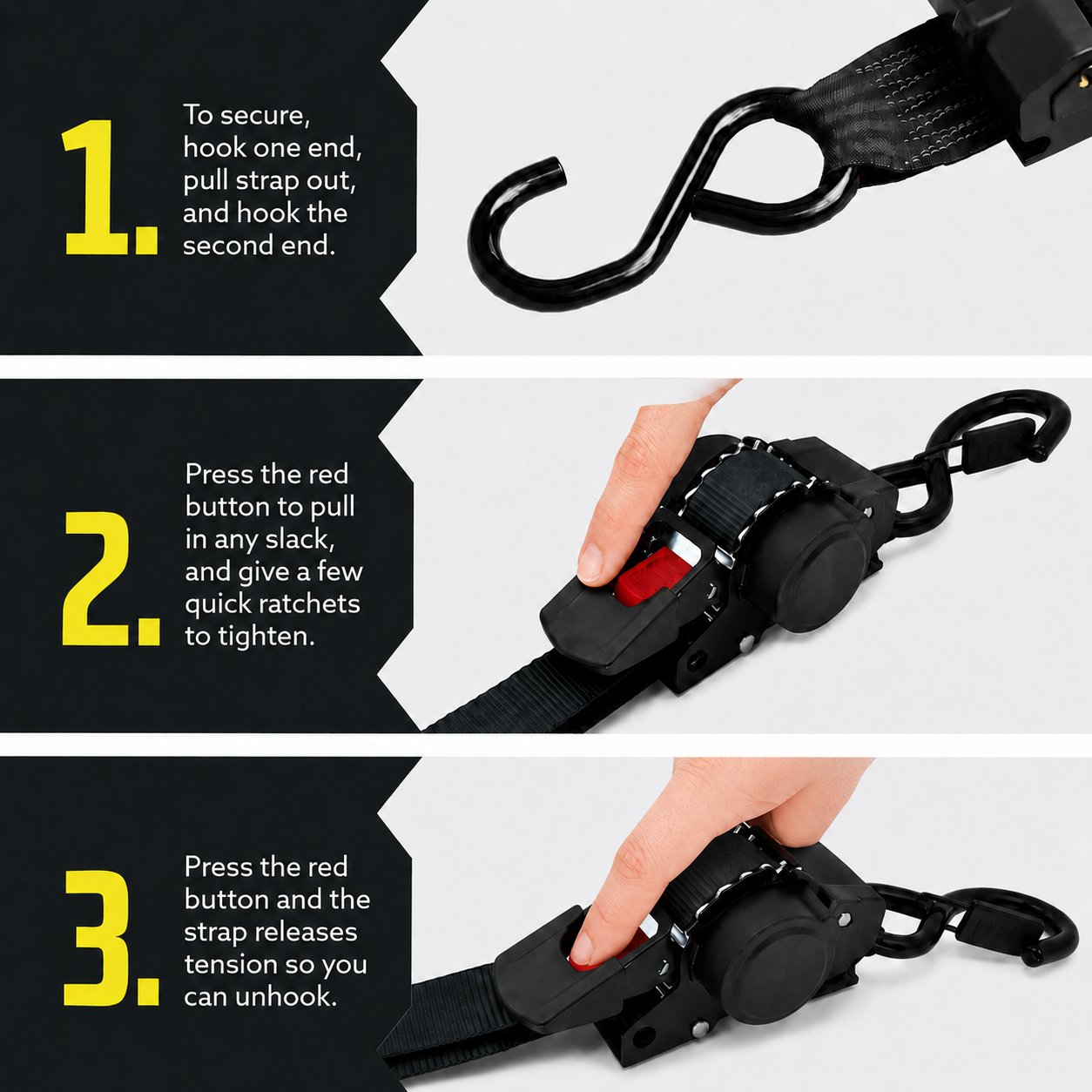 Auto Retractable Ratchet Strap (BUY 2 FREE SHIPPING)