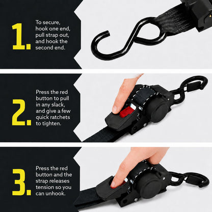 Auto Retractable Ratchet Strap (BUY 2 FREE SHIPPING)