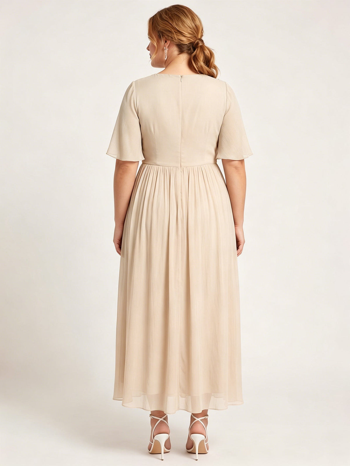 Larui Plus Size Women's Chiffon Dress