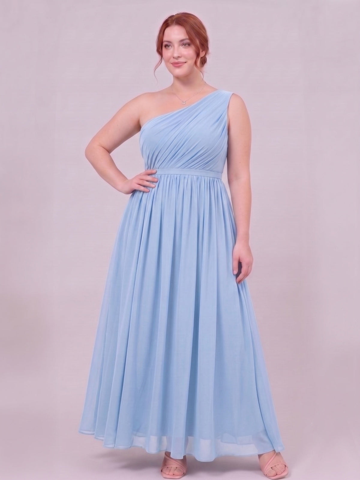 Larui  Plus-Size Women's One-Shoulder  Dress