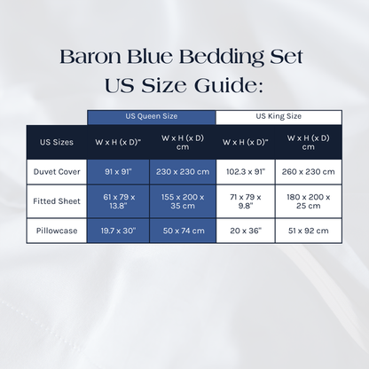 Baron Blue Egyptian Cotton Bedding Set
