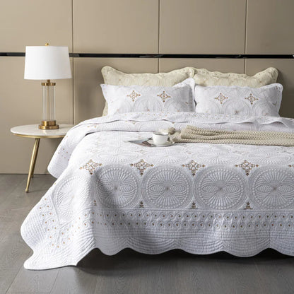 Beach Boho Quilted Bedspread Set