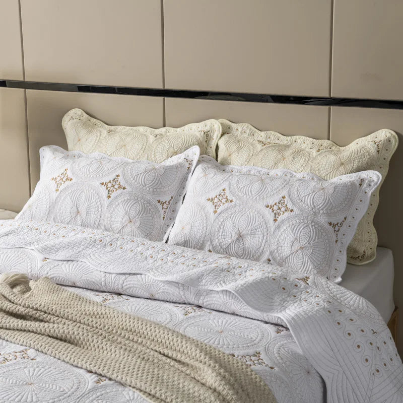 Beach Boho Quilted Bedspread Set
