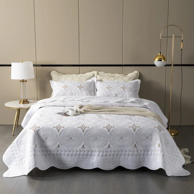 Beach Boho Quilted Bedspread Set