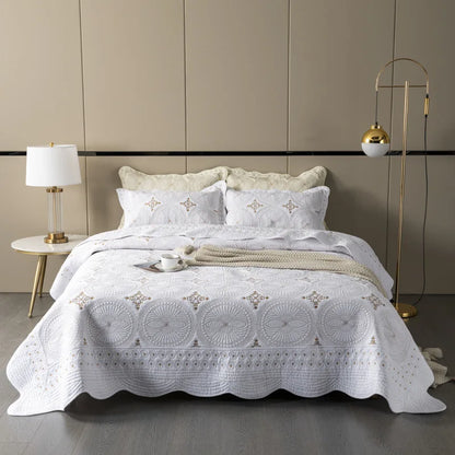 Beach Boho Quilted Bedspread Set
