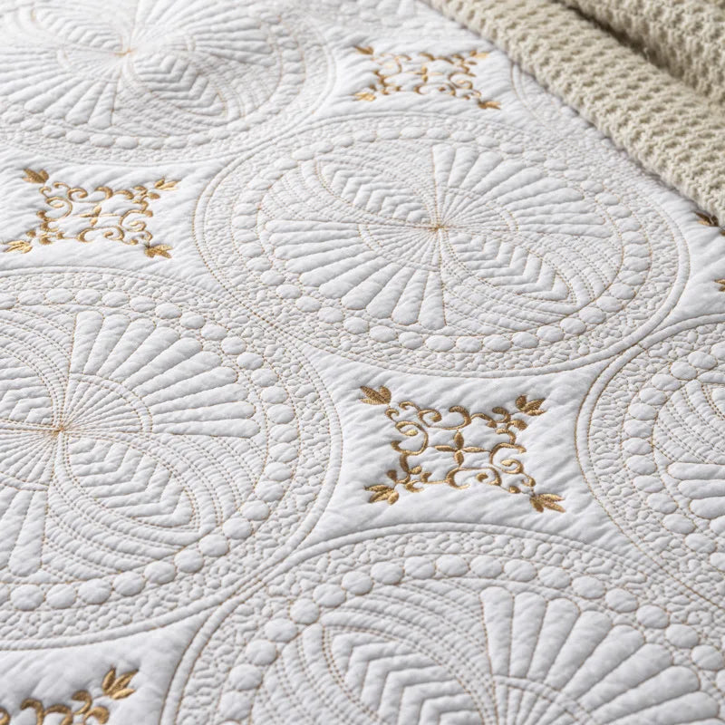 Beach Boho Quilted Bedspread Set