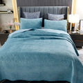 Boho Waves Quilted Velvet Coverlet Set