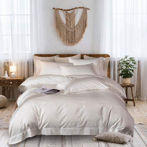 Regal White Egyptian Cotton Bedding Set