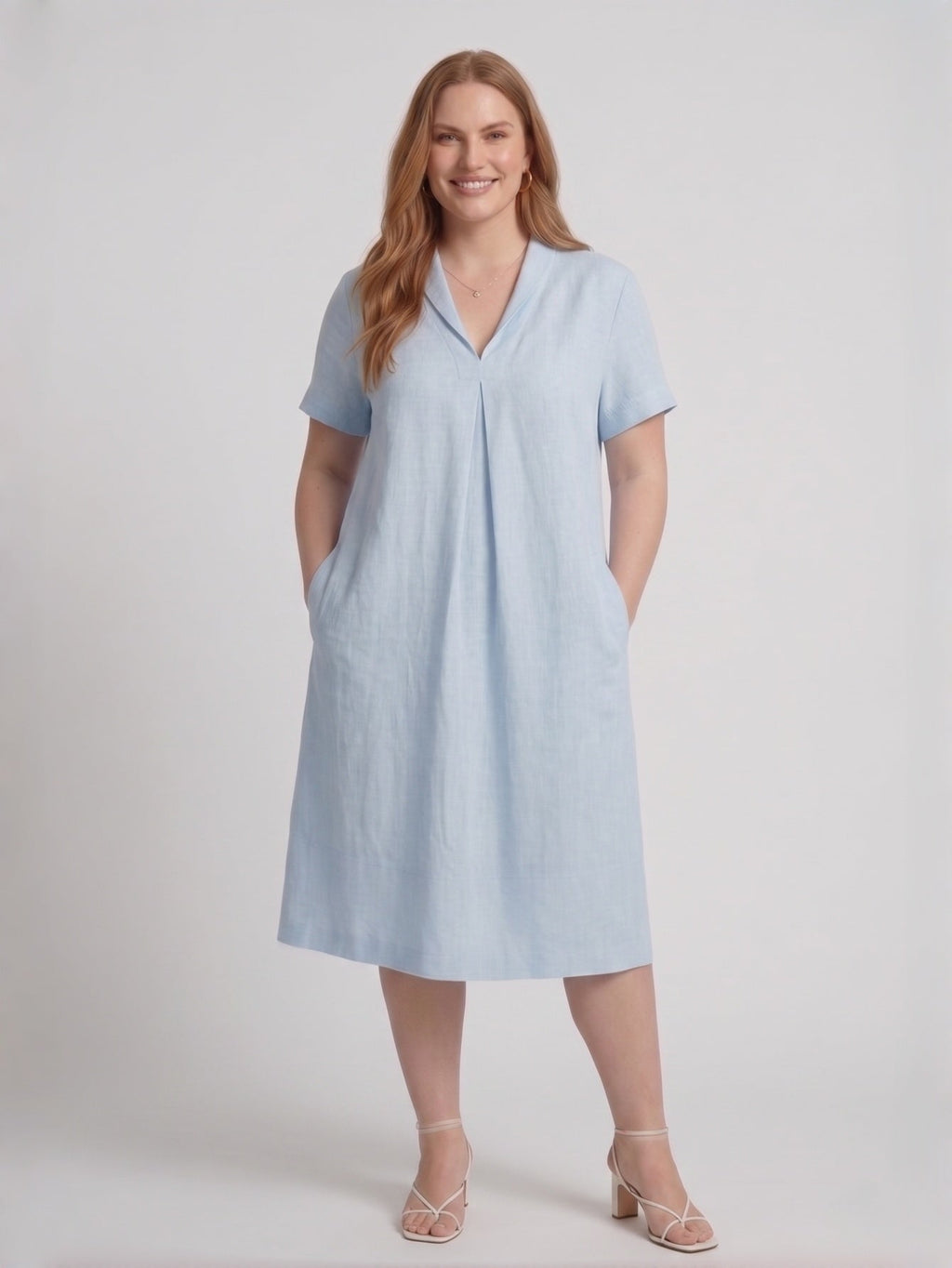 Larui Plus Size Women's Short Sleeves Dress